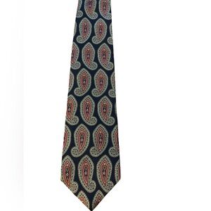 Wembley 100% silk tie. Navy with Paisley pattern. Excellent condition.